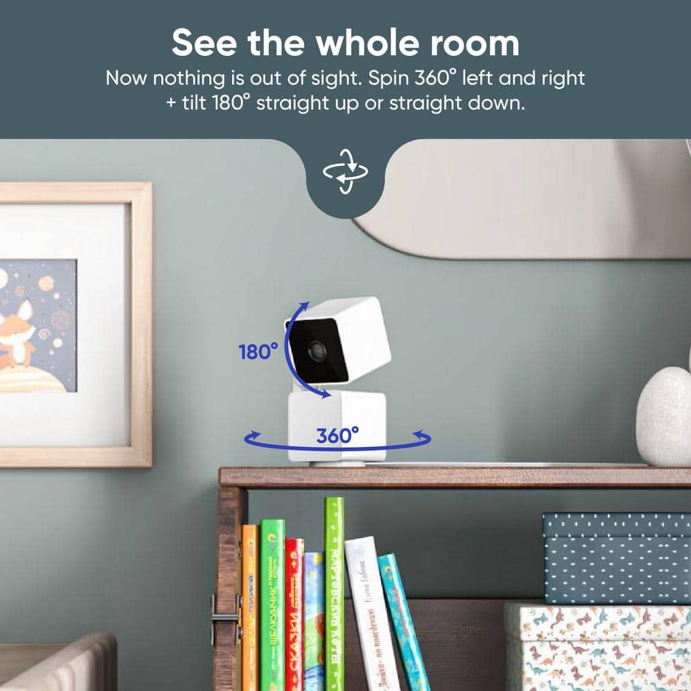 Wyze Pan V3 Wired Indoor/Outdoor 1080P HD Home Security Camera with Privacy Mode, Black