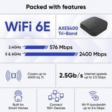 Wyze AXE5400 Tri-Band Wi-Fi 6E Mesh Router Pro, Covers up to 4000 sq. ft. w/ Wired Backhaul, 2 x 1 Gbps Ports - (2-Pack)