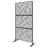 YIYIBYUS Black 6.2 ft. x 2.9 ft. Outdoor Privacy Fence Screen Indoor Outdoor Patio Garden Decorative Panels