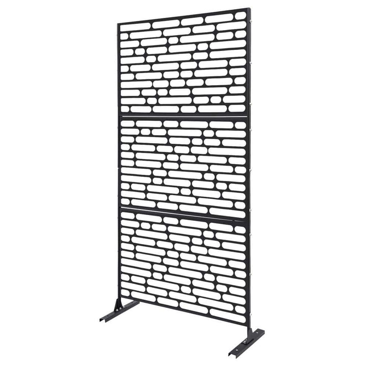 YIYIBYUS Black 6.2 ft. x 2.9 ft. Outdoor Privacy Fence Screen Indoor Outdoor Patio Garden Decorative Panels