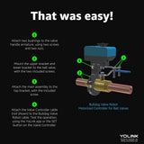 YoLink Smart Water Valve Controller, with Bulldog Water Valve Manipulator, Easy No-Plumber DIY Installation