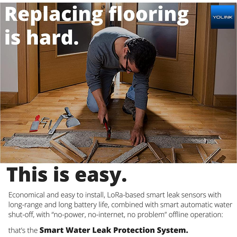 YoLink Smart Water Valve Controller, with Bulldog Water Valve Manipulator, Easy No-Plumber DIY Installation