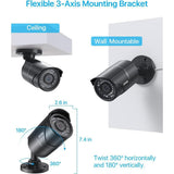 ZOSI Wired 5MP Outdoor Bullet IP POE Security Camera 120 ft. Night Vision IP67 Weatherproof