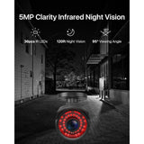 ZOSI Wired 5MP Outdoor Bullet IP POE Security Camera 120 ft. Night Vision IP67 Weatherproof