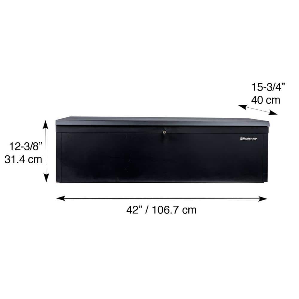 Montezuma 42 in. W x 16 in. D Black Steel Top Tool Chest Locking Portable Utility Box