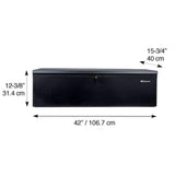 Montezuma 42 in. W x 16 in. D Black Steel Top Tool Chest Locking Portable Utility Box