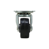 Everbilt 1-1/2 in. Soft Rubber Swivel Plate Caster, 40 lb. Load Rating