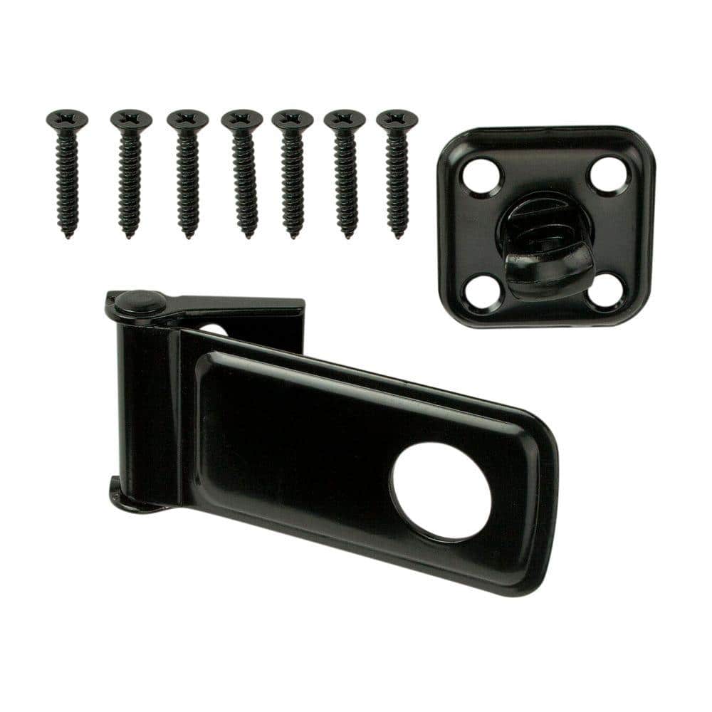 Everbilt 3-1/2 in. Black Rotating Post Safety Hasp
