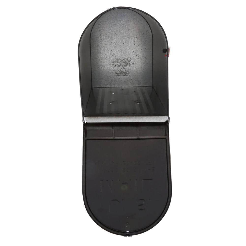 Stanley Extra Large Steel Post-Mount Mailbox, Black