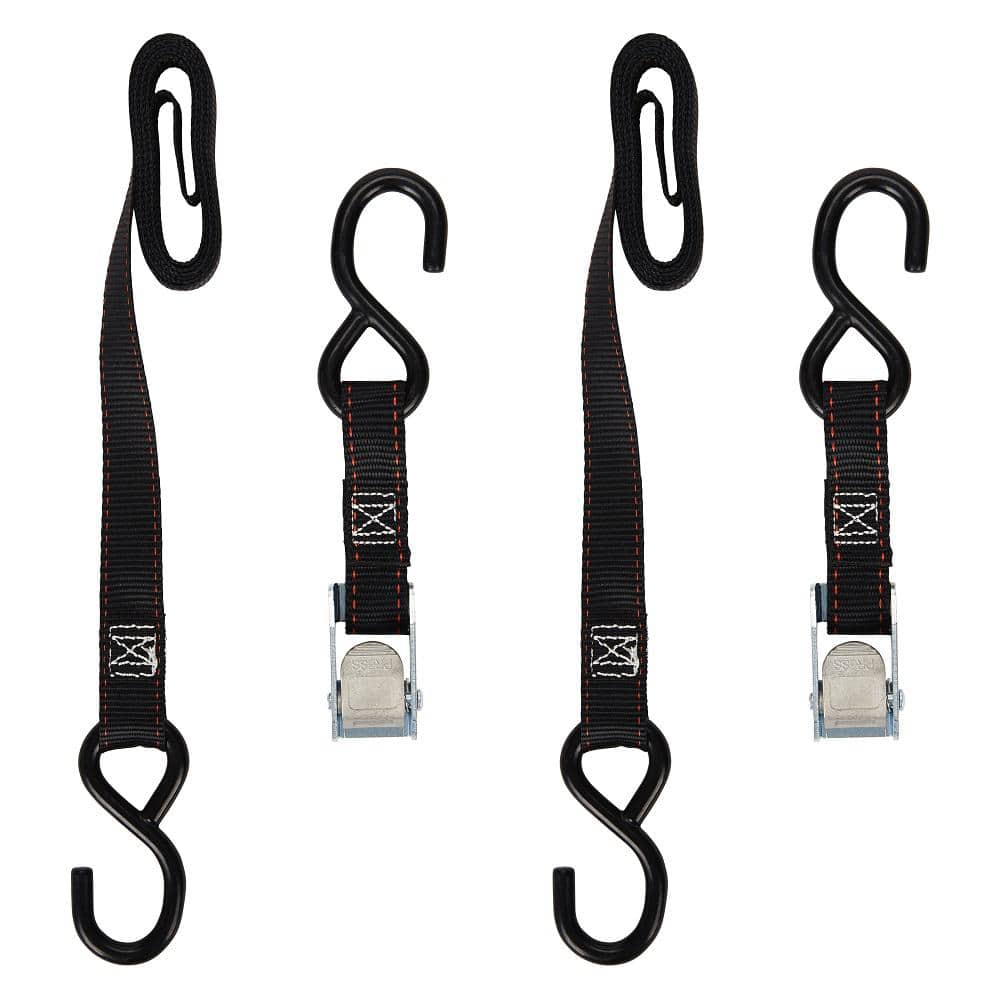 Keeper 1 in. x 6 ft. 400 lbs Motorcycle Cam Buckle Tie-Down, 2-Pack