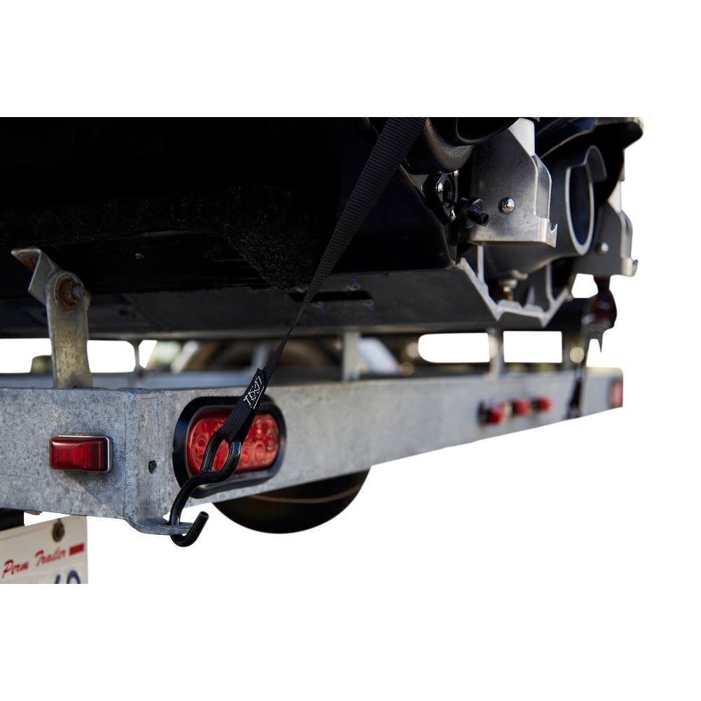 Keeper 8 ft. x 1 in. Stainless Steel Ratchet Tie-Down Straps, 500 lbs. WLL (2-Pack)