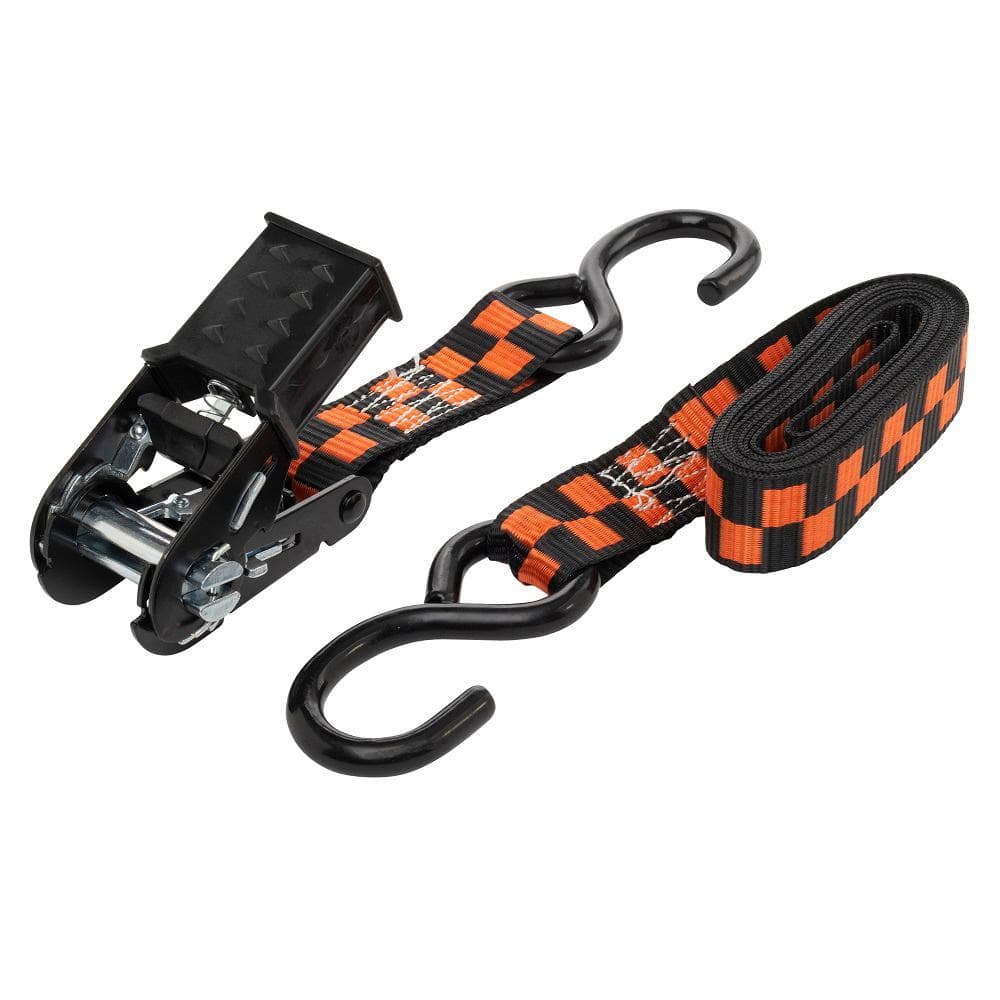Keeper 8 ft. x 1.25 in. Ratchet Tie-Down Straps (2-Pack)