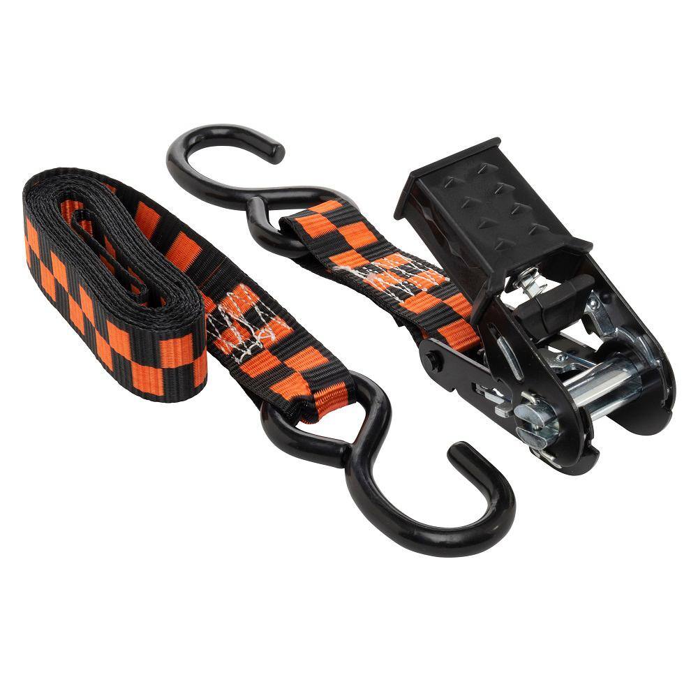 Keeper 8 ft. x 1.25 in. Ratchet Tie-Down Straps (2-Pack)
