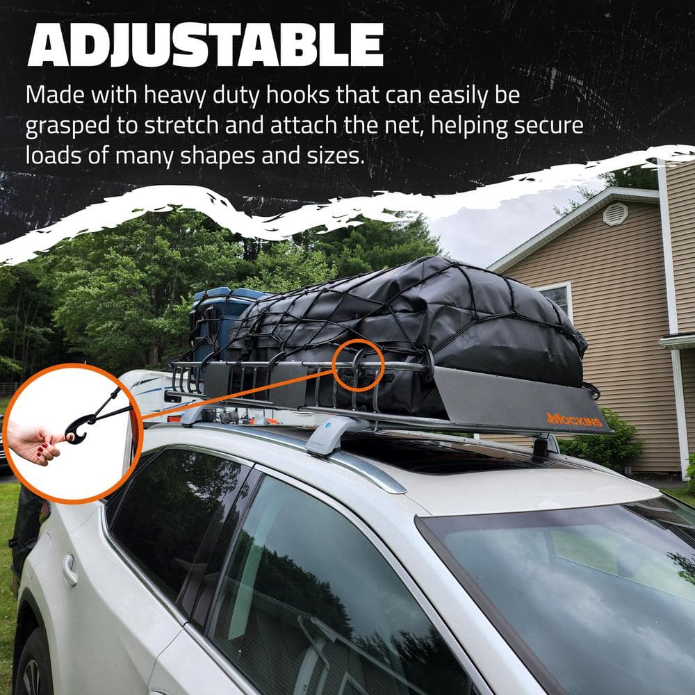 Mockins 20 in. x 36 in. Heavy-Duty Bungee Cargo Net - Stretches to 42 in. x 74 in.