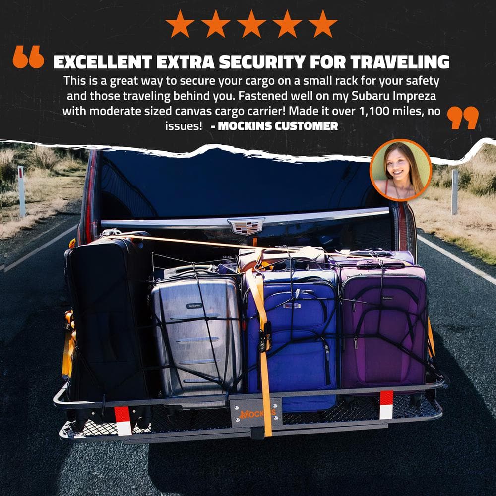 Mockins 20 in. x 36 in. Heavy-Duty Bungee Cargo Net - Stretches to 42 in. x 74 in.