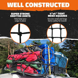 Mockins 20 in. x 36 in. Heavy-Duty Bungee Cargo Net - Stretches to 42 in. x 74 in.