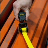 STANLEY 10 ft. x 1 in. Ratchet Tie-Down Straps, 500 lb Working Load Limit, 1500 lb Break Strength (2-Pack)