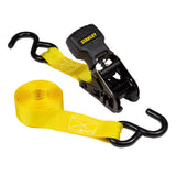 STANLEY 10 ft. x 1 in. Ratchet Tie-Down Straps, 500 lb Working Load Limit, 1500 lb Break Strength (2-Pack)
