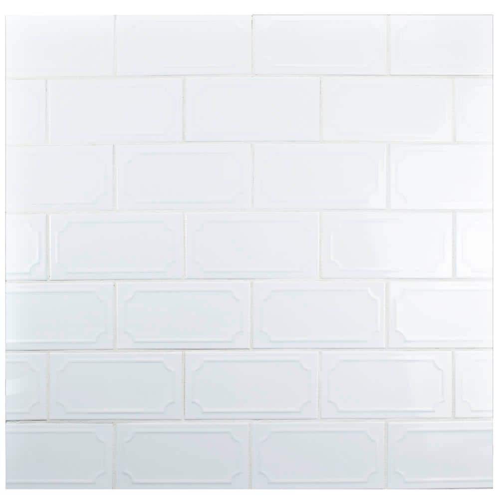 Merola Tile Santorini Blanco 4 in. x 7-7/8 in. Ceramic Subway Wall Tile (12 sq. ft. / case)