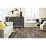 DuraDecor Weekend Warrior Blazed Barnwood 3 MIL x 6-in W x 36-in L Peel & Stick Water Resistant Luxury Vinyl Flooring (21 sf/case)