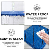 Afoxsos 1 ft. x 1 ft. Blue Plastic Interlocking Tiles Wave Pattern, Waterproof Easy to Attach, All Weather (44-Pack)