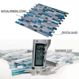 Blue 12 in. x 12 in. Glass Mosaic Tile for Kitchen Backsplash or Bathroom Backsplash (5 sq. ft./Box)