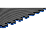 Norsk 24 sq ft Interlocking Foam Floor Mat, 6-Pack, Reversible Black/Blue