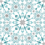 FloorPops Radiance Peel and Stick Floor Tiles, 12 in. x 12 in., Blue Pattern (20 Tiles, 20 sq. ft.)