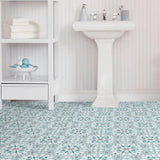 FloorPops Radiance Peel and Stick Floor Tiles, 12 in. x 12 in., Blue Pattern (20 Tiles, 20 sq. ft.)