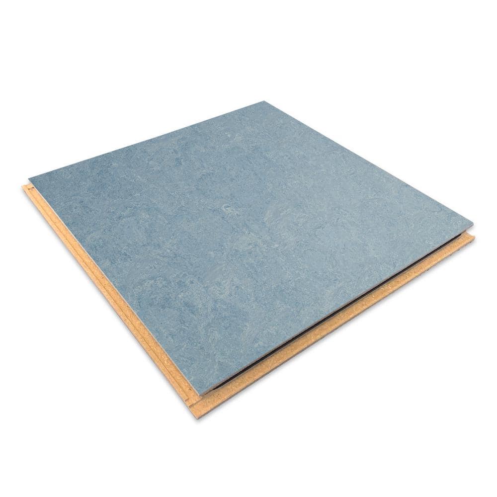 Marmoleum Cinch Loc Seal Blue Heaven 9.8 mm x 11.81 in. X 11.81 in. Waterproof Laminate Floor Tile (6.78 sq. ft/Case)