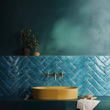 Ivy Hill Tile Moze Blue 3 in. x 12 in. 9 mm Ceramic Wall Tile (22-Piece, 5.38 sq. ft. per Box)