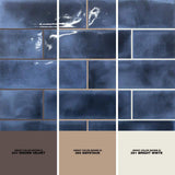 Ivy Hill Tile Piston Camp Blue 4 in. x 12 in. 7mm Glazed Ceramic Subway Wall Tile (34-piece, 10.97 sq. ft. per Box)