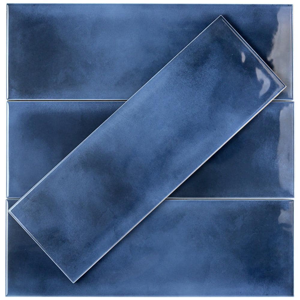 Ivy Hill Tile Piston Camp Blue 4 in. x 12 in. 7mm Glazed Ceramic Subway Wall Tile (34-piece, 10.97 sq. ft. per Box)