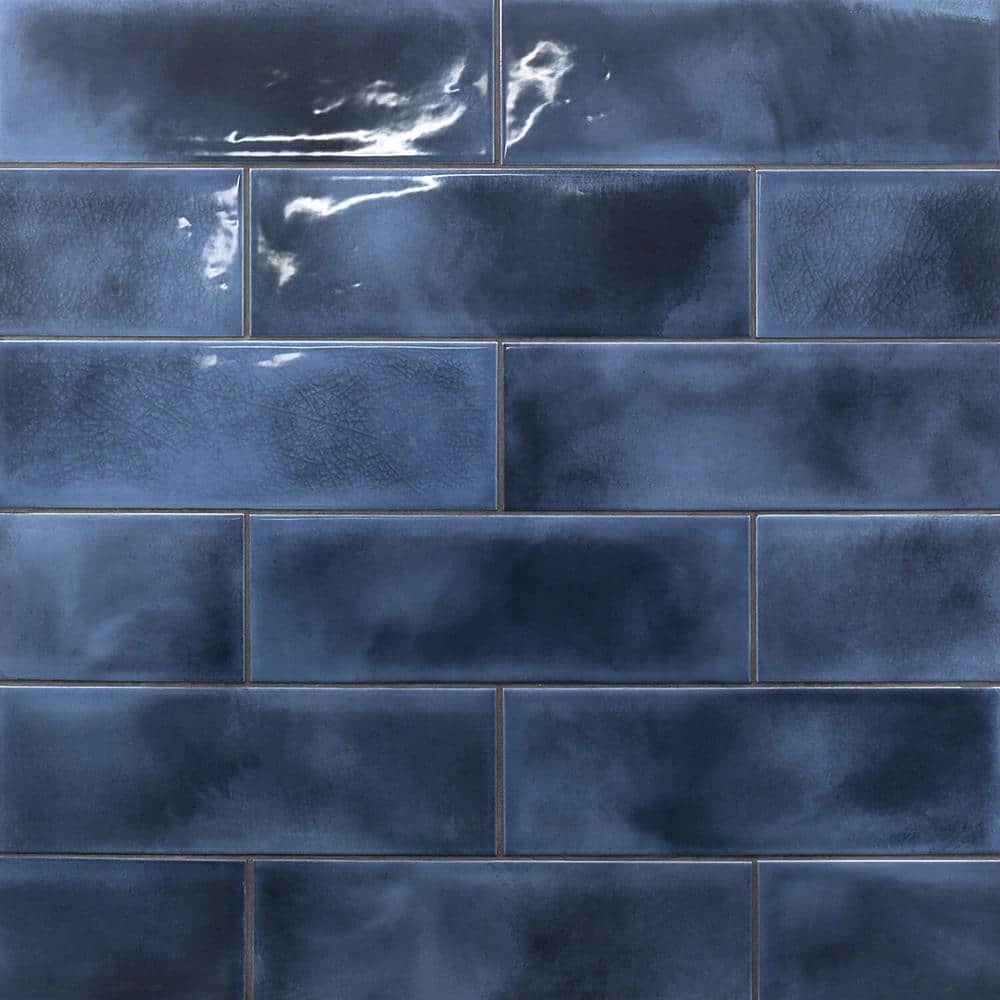 Ivy Hill Tile Piston Camp Blue 4 in. x 12 in. 7mm Glazed Ceramic Subway Wall Tile (34-piece, 10.97 sq. ft. per Box)