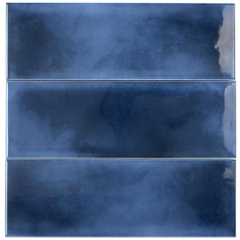 Ivy Hill Tile Piston Camp Blue 4 in. x 12 in. 7mm Glazed Ceramic Subway Wall Tile (34-piece, 10.97 sq. ft. per Box)