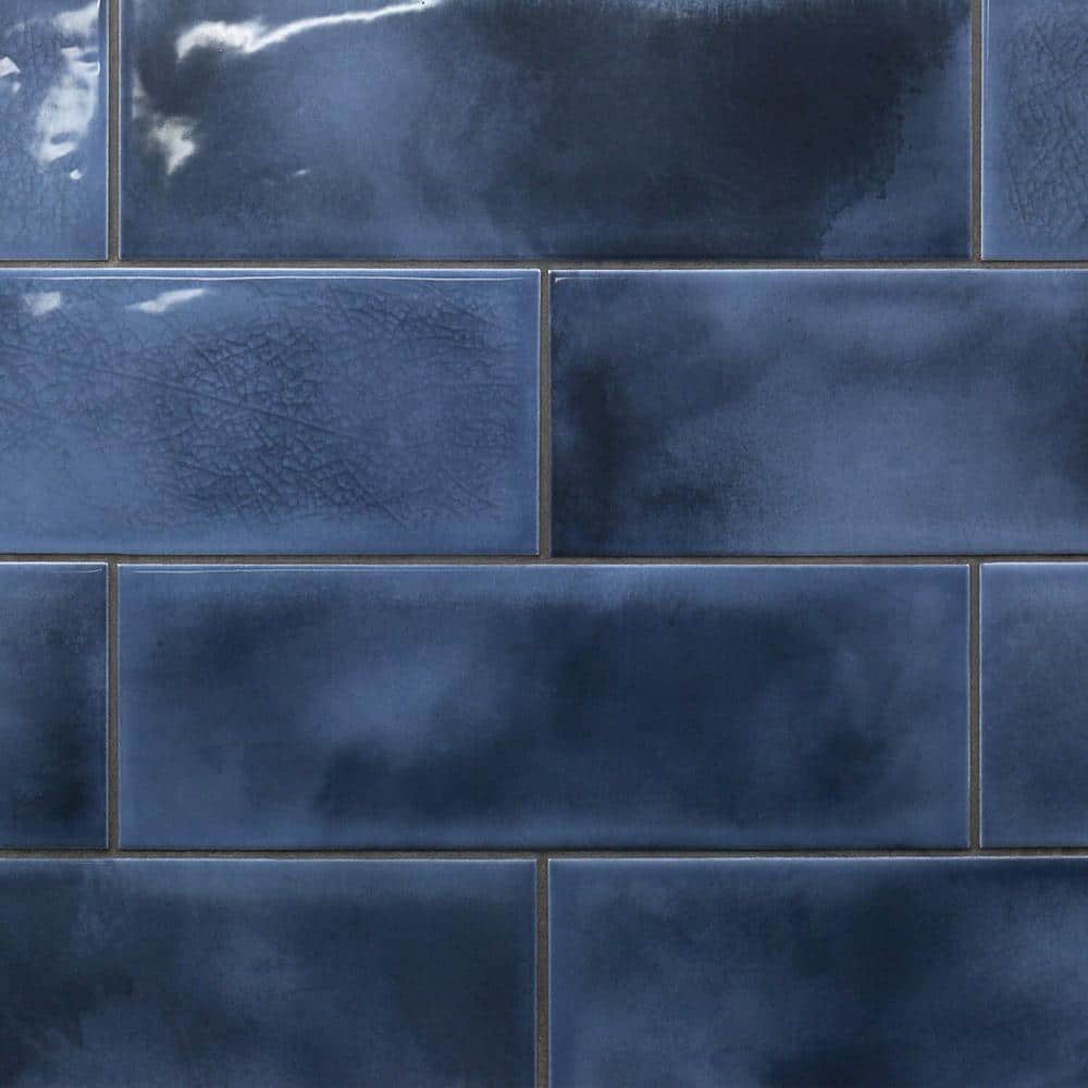 Ivy Hill Tile Piston Camp Blue 4 in. x 12 in. 7mm Glazed Ceramic Subway Wall Tile (34-piece, 10.97 sq. ft. per Box)