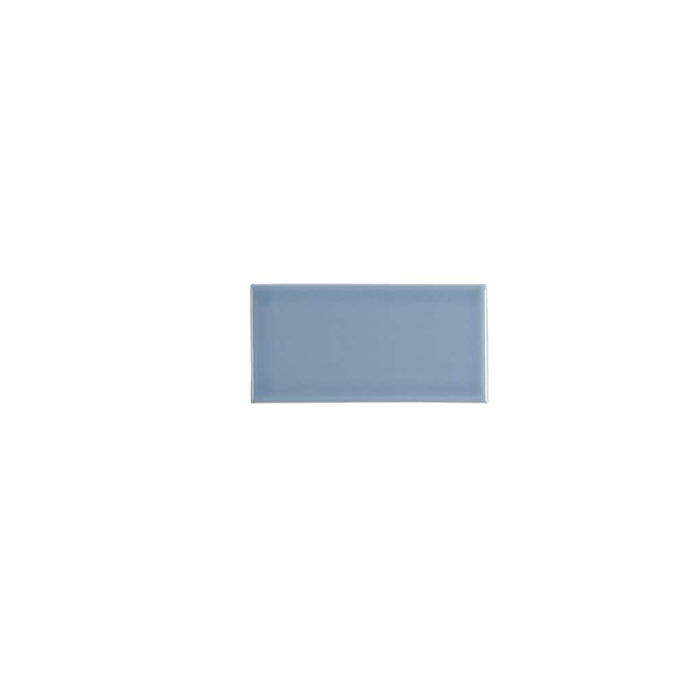 Jeffrey Court Beverly Blue 3 in. x 6 in. Glossy Ceramic Wall Tile (12.5 sq. ft. / case)