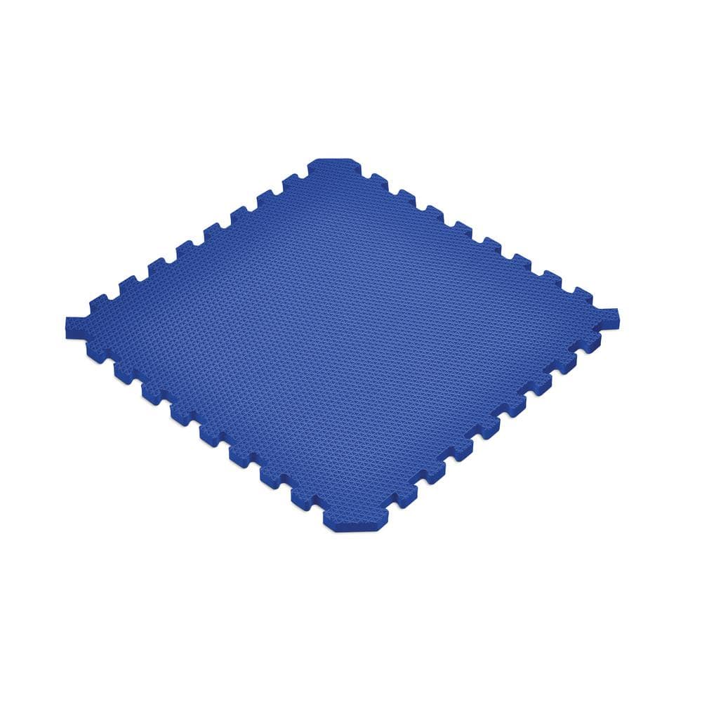 Norsk Blue 24 in. x 24 in. x 0.79 in. Foam Interlocking Reversible Mat (4-Pack)