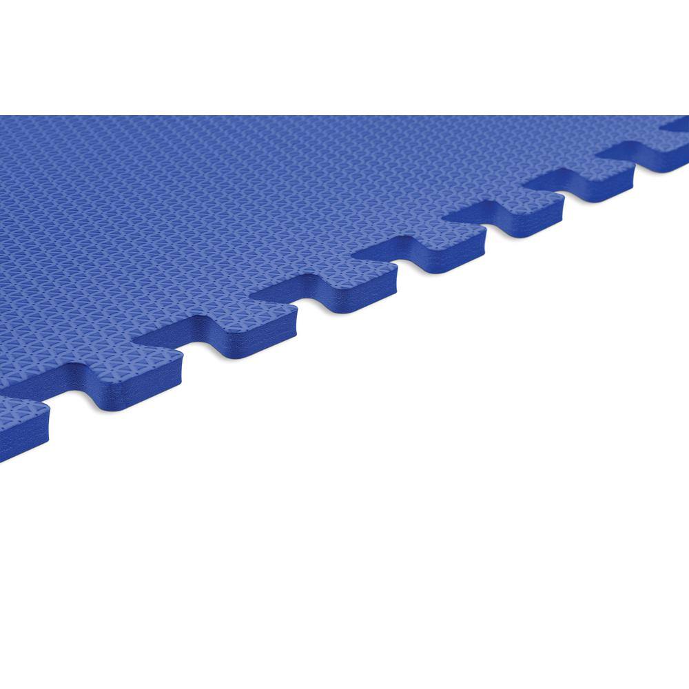 Norsk Blue 24 in. x 24 in. EVA Foam Non-Toxic Solid Color Interlocking Tiles (120 sq. ft. - 30 tiles)