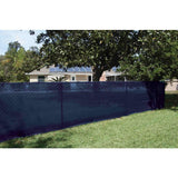 68 in. x 50 ft. Blue Mesh Fabric Privacy Fence Screen with Integrated Button Hole