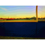 68 in. x 50 ft. Blue Mesh Fabric Privacy Fence Screen with Integrated Button Hole