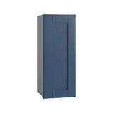 Contractor Express Cabinets Arlington Vessel Blue Plywood Shaker Stock Assembled Wall Kitchen Cabinet Soft Close Left 12 in W x 12 in D x 30 in H