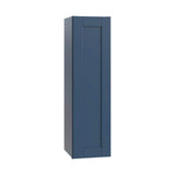 Contractor Express Cabinets Arlington Vessel Blue Plywood Shaker Stock Assembled Wall Kitchen Cabinet Soft Close Left 12 in W x 12 in D x 36 in H