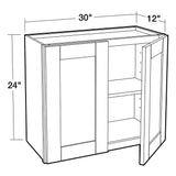 Contractor Express Cabinets Arlington Vessel Blue Plywood Shaker Stock Assembled Wall Kitchen Cabinet Soft Close 30 in W x 12 in D x 24 in H