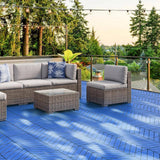 Tidoin Outdoor 1 ft. x 1 ft. Composite Interlocking Tile Deck Tile in Blue(44 Per Box)