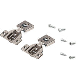 Blum Compact 1/2 in. Overlay Face-Frame Cabinet Hinge, Wrap-Around, Nickel – 2-Pack