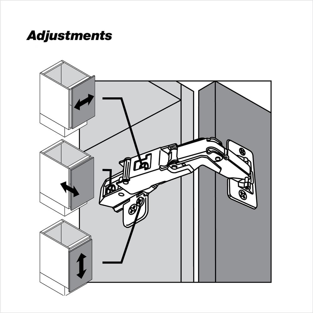 Blum CLIP Top Full Overlay Frameless Cabinet Bi-Fold Hinges, 35 mm, Spring-Closing (2-Pack)
