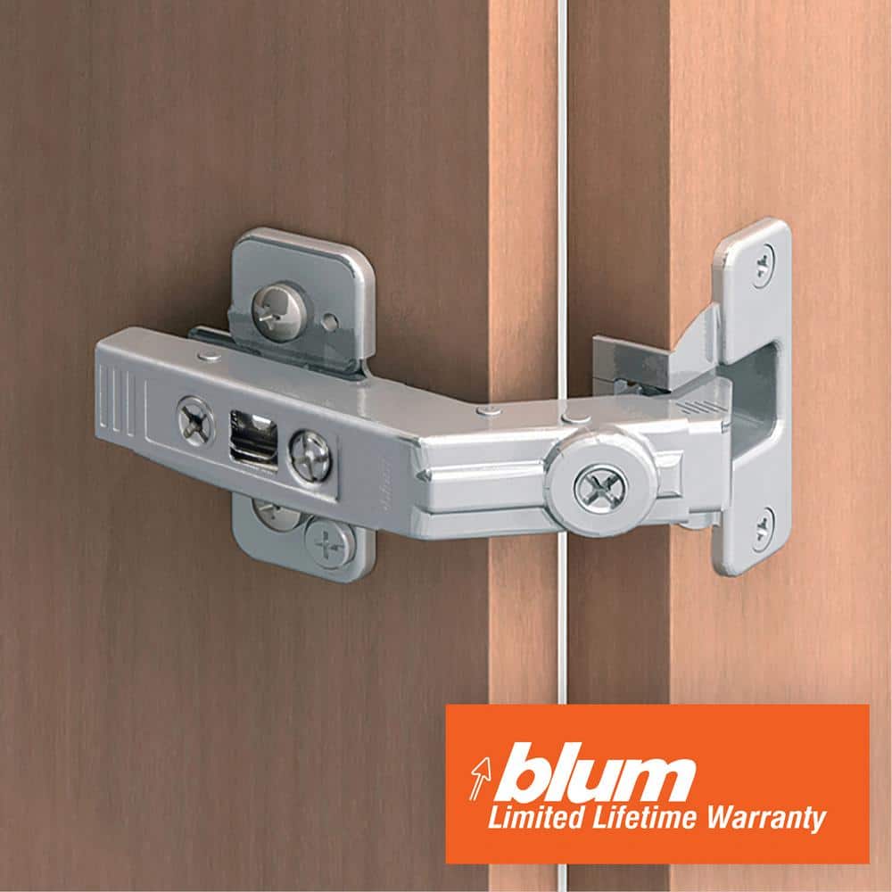 Blum Clip Top Bi-Fold Corner Hinge for Frameless Cabinets, 35 mm, Spring-Closing (2-Pack)