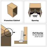 Blum MODUL 35 mm Frameless Full Overlay Euro Hinge – Spring Closing, Nickel Finish