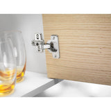 Richelieu Blum Modul Full Inset Frameless Cabinet Hinges, 35 mm, Nickel (2-Pack)